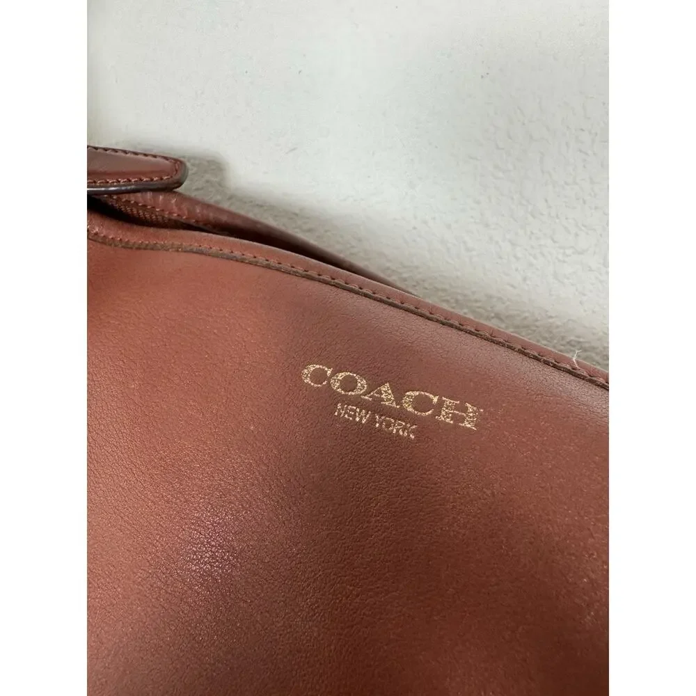 Coach Legacy Duffle Leather Shoulder Hobo Bag Brown Cognac Brass 19889 Large